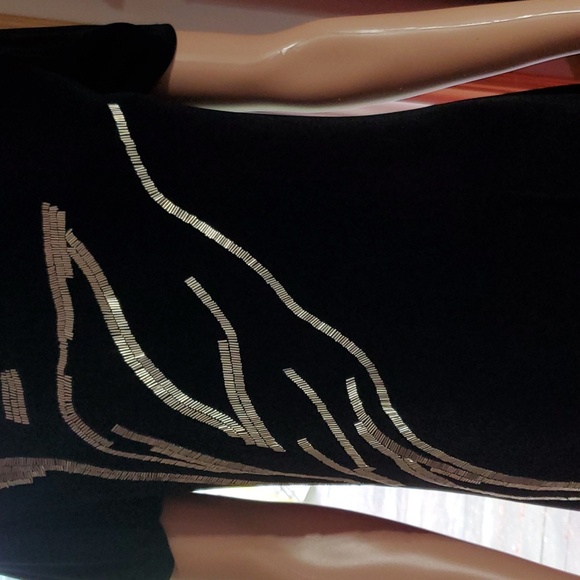 Chico's Black Beaded Tunic, 0 - Picture 6 of 7